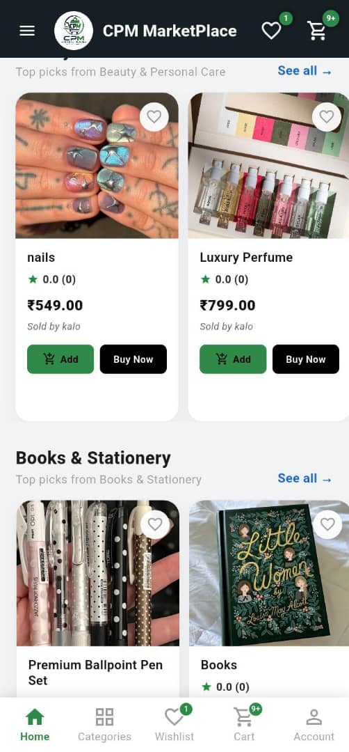CPM Marketplace Mobile App